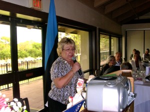 Mrs. Kaie Põhi Latterner delivers the keynote address to the Estonian Society of Central Florida (KFES Eesti Vabariigi 95.a tähistamine), February 23, 2013, Clearwater, Florida.