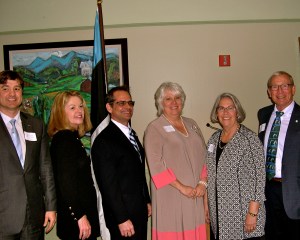 Attending the February 21, 2014 official opening of the Estonian Honorary Consulate in St. Petersburg, Florida: Estonian Consul General Sten Schwede, Pinellas County Commission Chair Karen Williams-Seel, President & CEO of the St. Petersburg Area Chamber of Commerce Chris Steinocher, Estonian Ambassador to the United States and Mexico Her Excellency Marina Kaljurand, Estonian Honorary Consul Lisa Ann Mets, and President & CEO of the St. Petersburg Downtown Partnership Peter Betzer.  Photo: Kalle Kaljurand